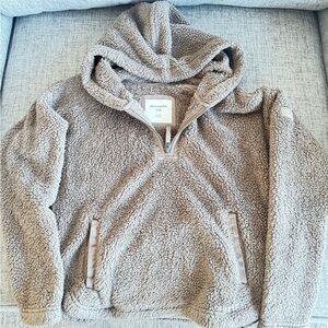 Abercrombie Kids Brown Sherpa Hoodie